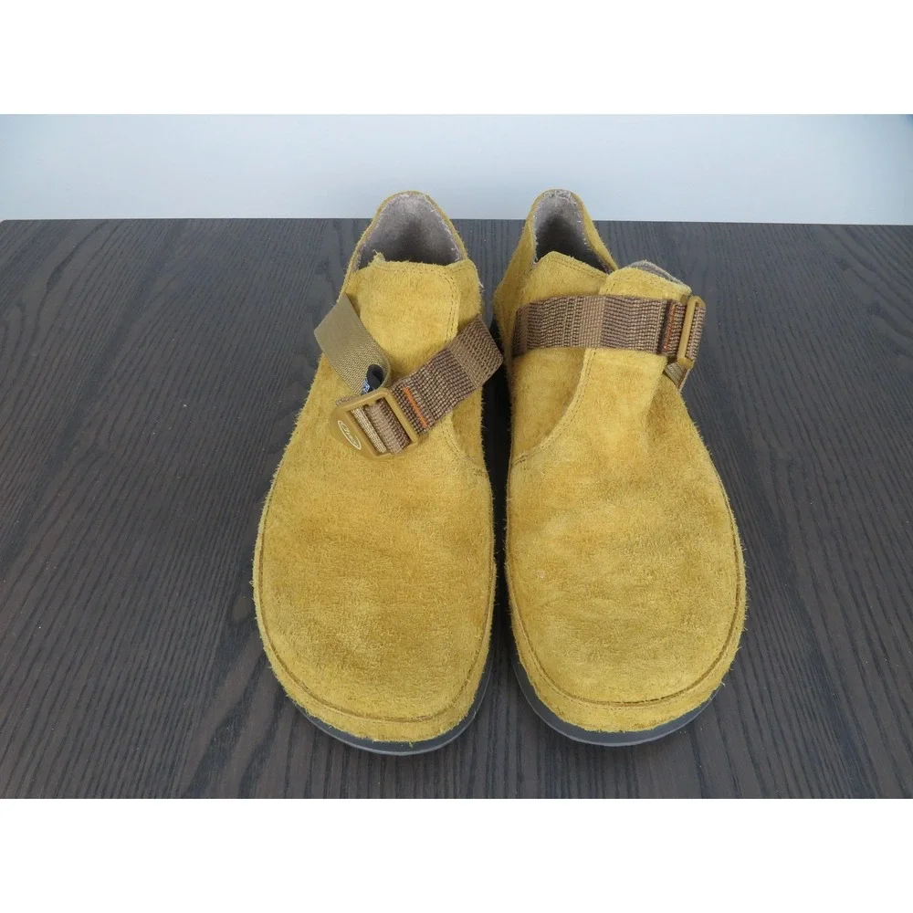 Chaco Paonia Shoes Mens 11 Yellow Suede Slip On Buckle Comfort Casual JCH107449